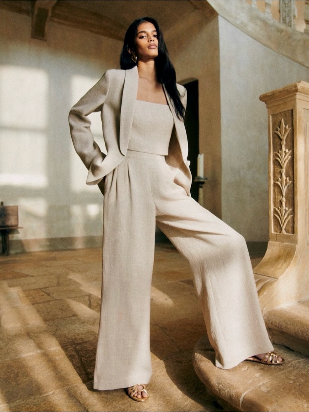 Sezane Silvio trousers biscuit 6/38